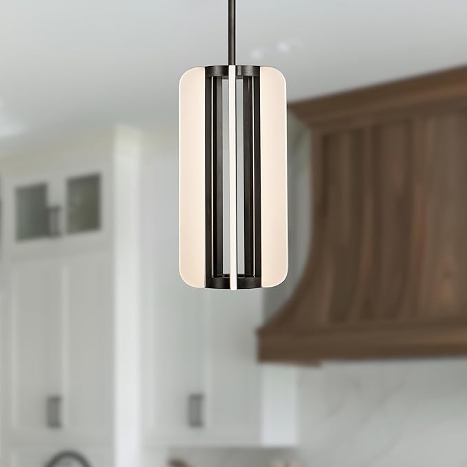 Alora Anders 7-in Urban Bronze LED Pendant | Modern Chandelier Light Fixture | SKU PD336507UB