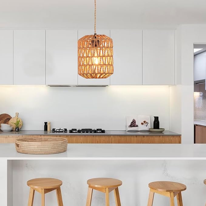 Farmhouse Pendant Lighting,Chandelier Industrial Pendant Light, Modern Kitchen Island Lights Fixtures Ceiling Hanging Dining Room Living Room