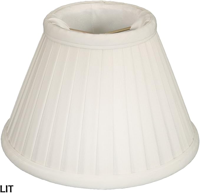 Royal Designs, Inc. CS-112WH-6 Pleated Empire Chandelier Shade, 3 x 6 x 4.25, White, 6-Pack