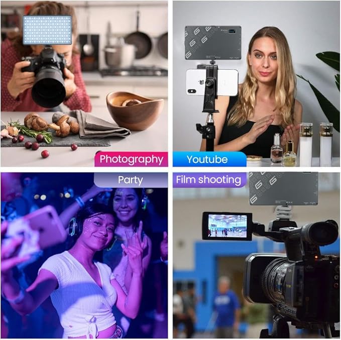 Pocket RGB Video Light Panel | 3.7V, 10000mAh Li-ion Rechargeable Battery | High CRI and TLCI | RGB LED Lights Controls | 2500 to 9900K CCT Range, Designed for Content Creators and Vloggers by GENARAY