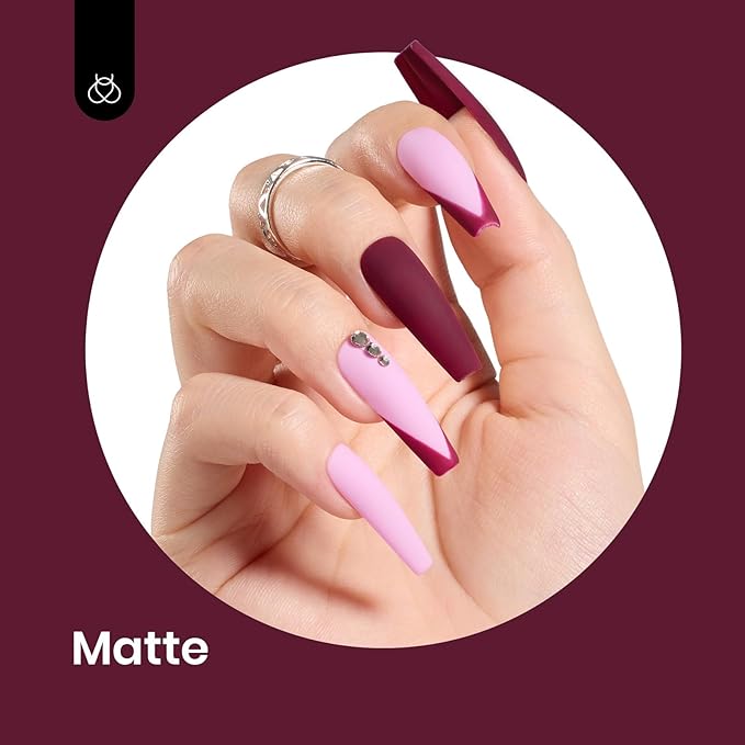Beetles Dark Red Gel Polish - Mellow Plum 15ML/0.51Fl Oz, Cherry Wine Burgundy Red Gel Nail Polish, Soak Off UV LED Lamp Burgundy Wine Nails Art, Long-Lasting Manicure Salon DIY Home Gifts for Woman