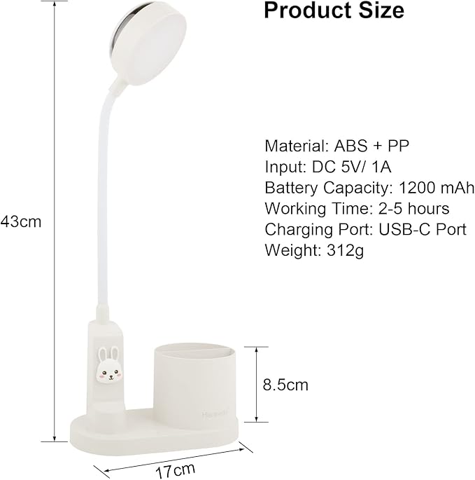 Cute Desk Lamp with Star Projector, Pink Desk Light 3 Brightness Levels Dimmable, Battery Operated, Foldable Portable Rechargeable LED Reading Lamp for Home Dorm Office Essentials Decor