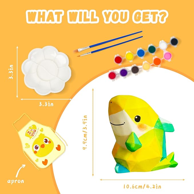 Paint Your Own Shark Lamp Kit, Arts and Crafts for Kids Ages 8-12, DIY Shark Night Light Girls Gifts, Art Supplies Painting Craft Kits for Kids, Gifts for Kids Birthday Ages 3 4 5 6 7 8 9 10 11 12+