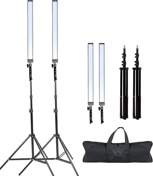 Photography Studio LED Lighting Kit Adjustable Light Professional Electrical Lights with Light Stand Tripod Photographic Video Capture Portraits