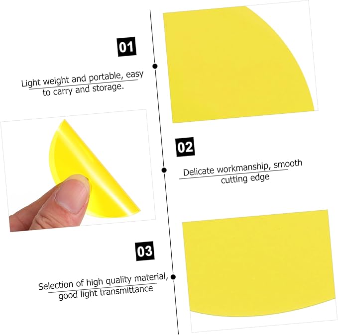 10pcs Colorful Sunset Light Film Photo Color Correction Gel Filters for LED Lights for Photography and Effects