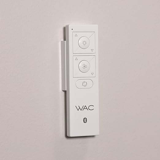 6-Speed Ceiling Fan Wireless Bluetooth Remote Control Wall Cradle in White