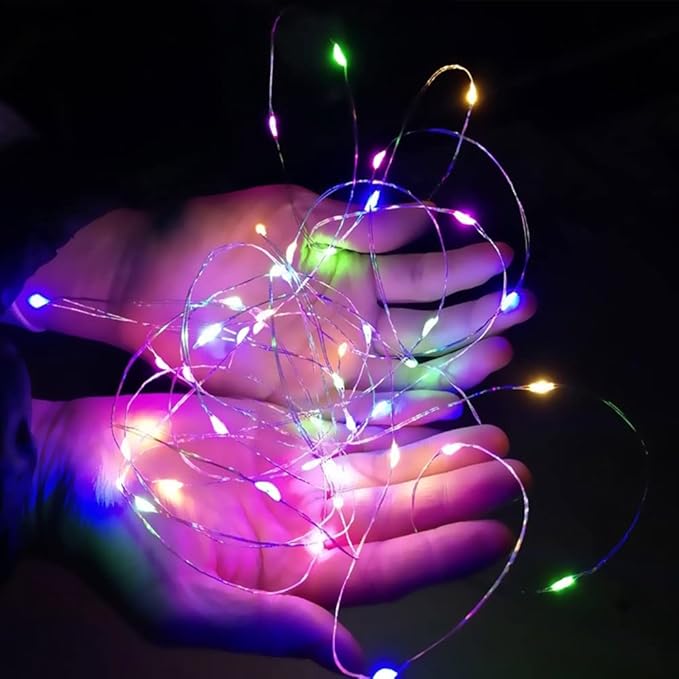SOCO 16 Pack LED Fairy Lights Battery Operated - 10FT 30LED Copper Wire Mason Jar String Lights, IP65 Waterproof, Bendable for Indoor/Outdoor, Christmas, Wedding, Party, Camping Decor