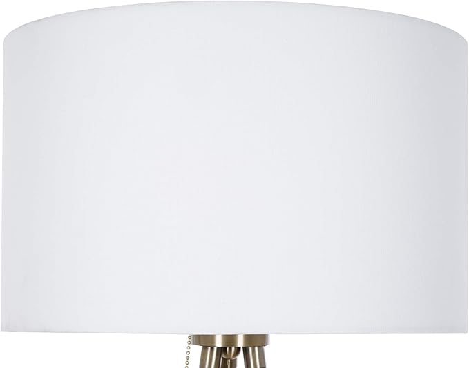 Catalina Lighting 22965-000 Mid-Century Modern Tripod Floor Lamp, Standing Lamp, Living Room Floor Light, LED Bulb NOT Included, 61.25", Antique Brass