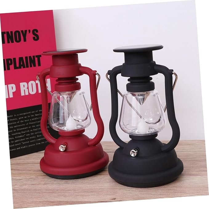 Solar Retro Camping Lantern USB Rechargeable Hand Crank Tent Light LED Portable Lantern for Hiking Emergency and Outdoor Use