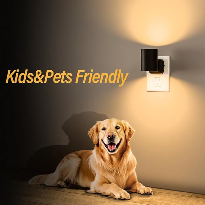 ETL Night Lights Plug into Wall 4 Pack,Plug in Nightlight,2700K Brightness Adjustable Night Light,Warm White,Dusk to Dawn Sensor, Nightlights for Bedroom, Bathroom, Hallway