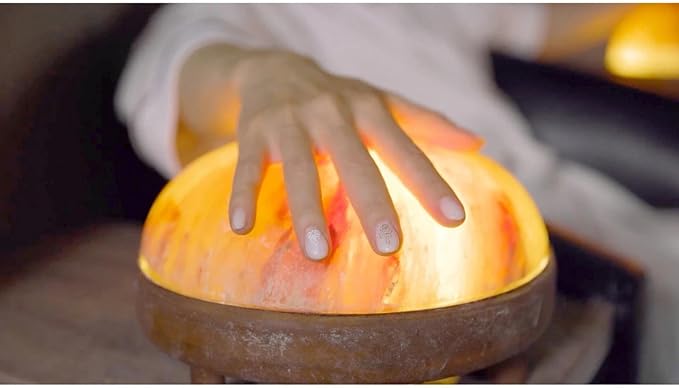 Himalayan Pink Salt Foot Detox Dome Lamp – 5'' Height x 9'' Diameter | Natural Salt Block for Feet Therapy, Relaxation & Detox | Foot Warmer & Spa Salt Lamp