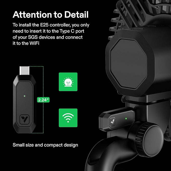 VIVOSUN GrowHub Controller E25 for Grow Tent Cooling Ventilation Lighting, Supports Smart Grow System Devices, Easy to Install & Use, WiFi App Controllable, Expansion Port for E42/E42A (Pack of 2)