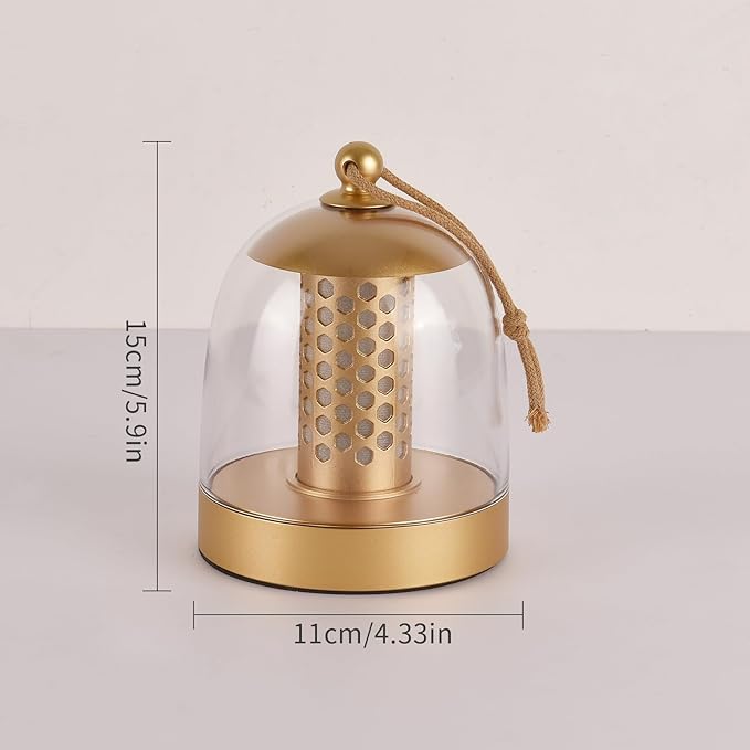 Camping Lantern, IPX4 Waterproof Touch Control LED Night Light, USB Rechargeable & Long Lasting Battery, Portable Hanging Tent Lamp for Outdoor Camping Hiking Backpacking,Yellow Gold