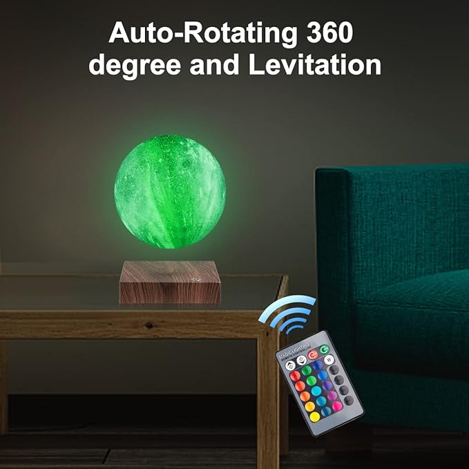 VGAzer Floating Moon Lamp, Gifts, Levitating Galaxy Moon Light -Cool Magnetic Night Light for Bedroom Home Décor