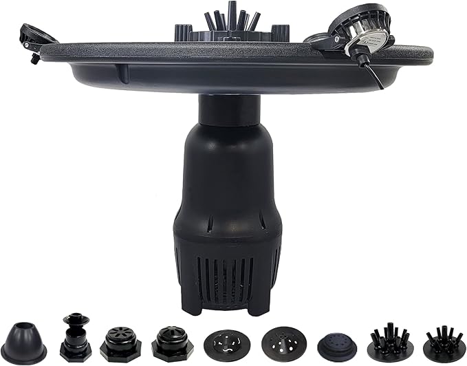HALF OFF PONDS Floating Fountain, 1 HP Pond Aerator, 200 ft Cord, 15,000 GPH Water Pump, 13 Spray Patterns, White LED Lights, Energy-Efficient, for Large Ponds, Lakes & Water Gardens