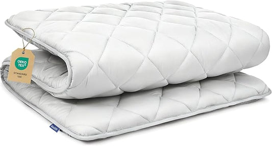 Aircliff Japanese Floor Mattress, Roll Up Tatami Mat, Sleeping Pad, Shikibuton, CertiPUR-US Certified Foam Floor Bed Futon Mattress for Dormitory, Guest Bed, Designed in Japan(Light Grey, Twin)