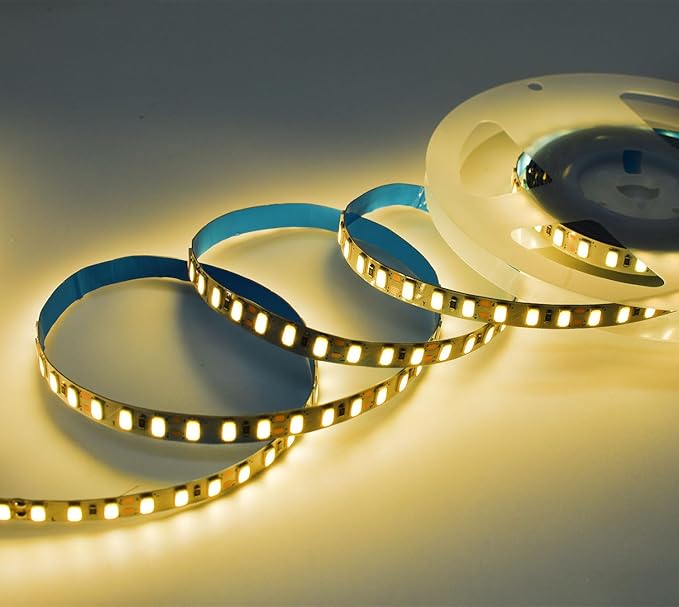 SUYOOULIN LED Strip Lights, 15000LM AC110V/120V 16.4ft/5m SMD 2835 600 LEDs Light Strips, High Voltage Flexible Waterproof IP44 LED Ribbon for Christmas Home Kitchen Indoor Decor(Warm White 3500K)