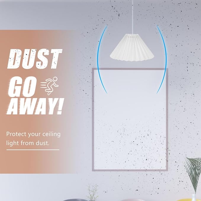 NUOBESTY Pleated Lamp Shade Table Lamp Shade for Bedroom Living Decorative White for Home Office