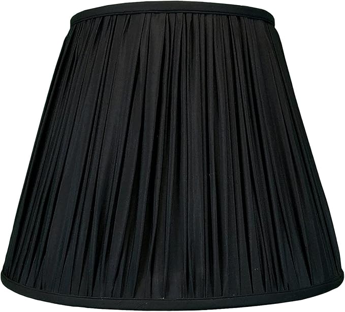 Royal Designs Deep Empire Gather Pleat Basic Lamp Shade, Antique Gold, 9 x 18 x 14