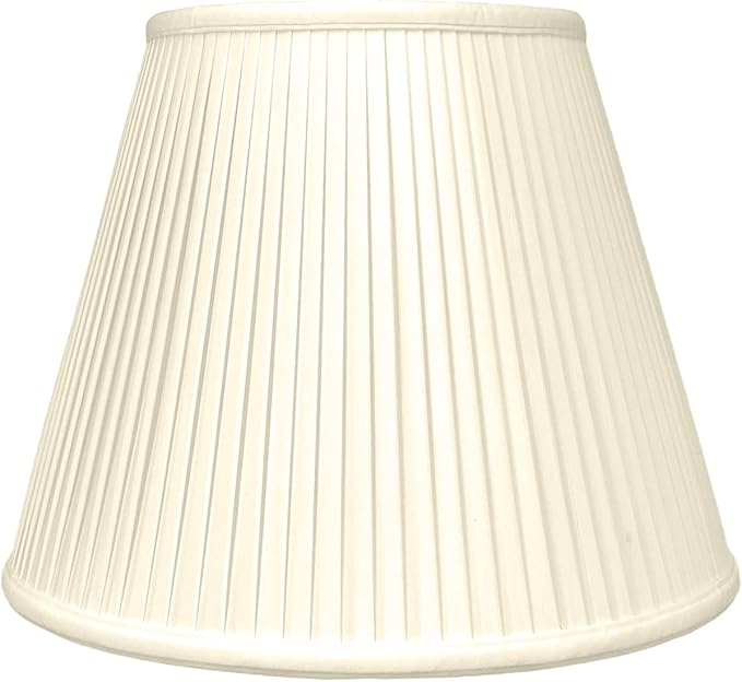Royal Designs, Inc. Deep Empire Side Pleat Basic Lamp Shade, Beige, 9 x 18 x 14, BSO-728-18BG