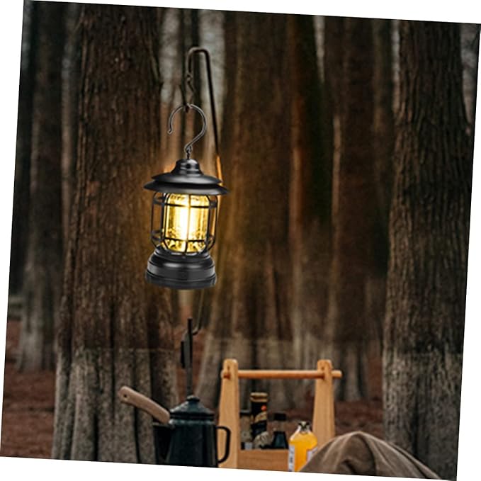 balacoo Solar-Powered Camping Light Cordless Lantern Portable Tent Lamp Outdoor Lighting Battery Operated Vintage Design for Hiking Hunting Emergency