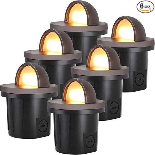 Energetic Low Voltage Well Lights-5W LED In-Ground Lights, 5CCT Landscape Lighting, IP67, RA90, 6 Pack
