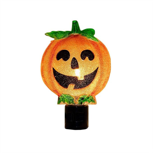 Novelty Lights LED Lamp Pumpkin Halloween Decoration Night Light with Swivel Plug