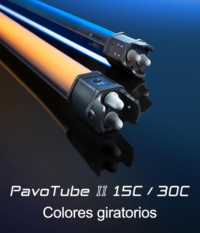NANLITE PavoTube II 15C LED RGB Tube, 2.4G Bluetooth Smart Wireless Control, 2700K-7500K (G/M±150) Ultra-Wide Color Gamut, 30W Portable Handheld Photography Lighting Stick