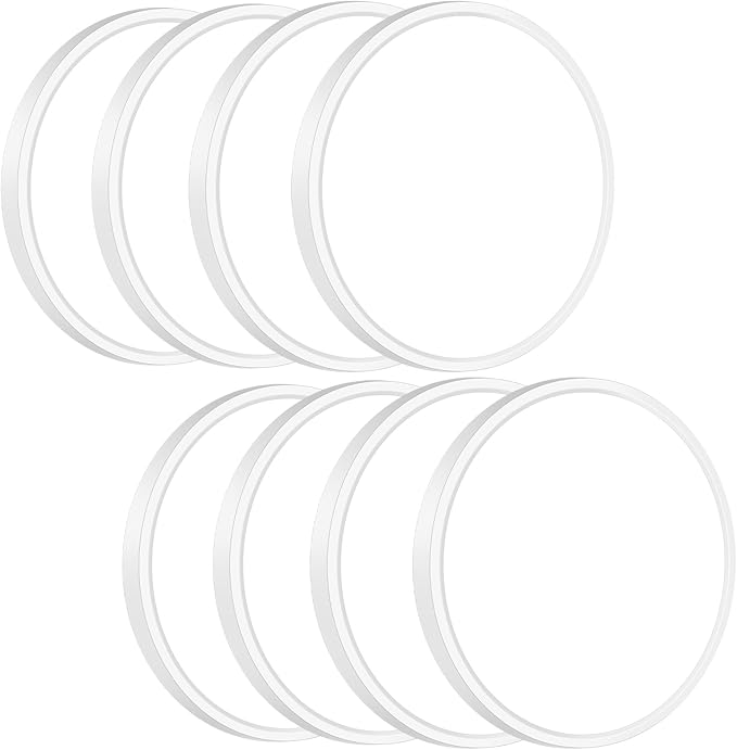 slochi 8Pack LED Flush Mount Ceiling Light Fixture, 7 Inch 15W, 1500LM, Super Slim 0.7 Inch, 3000K-6500K Adjustable Low Profile LED Ceiling Lights for Bathroom, Closet, Hallway(White)