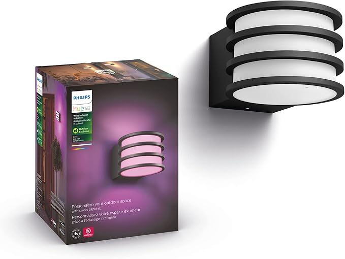 Lucca Hue WCA wall Lantern Black NAM