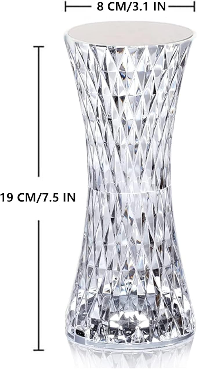 MIFXIN Crystal Table Lamp RGB 16 Colors Changing Remote Control Diamond Crystal Lamp USB Charging Touch Light Decorative Acrylic LED Desk Lamp for Bedroom Living Room Dinning Table Decor