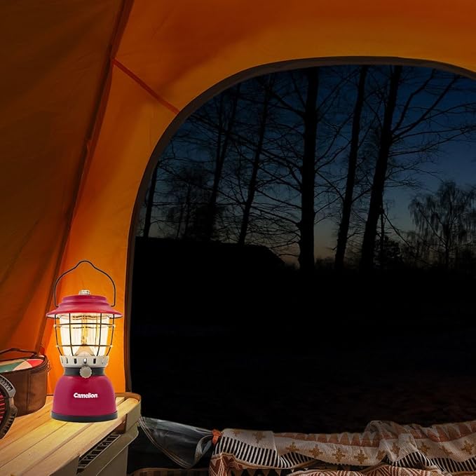 Rechargeable Retro LED Lantern, 800LM, Stepless Dimming, Omni-Directional Light Distribution, 4400mAh Power Bank, 2 Color Temperatures, IPX5 Water Resistant, Power Outages, Emergencies, USB Cable