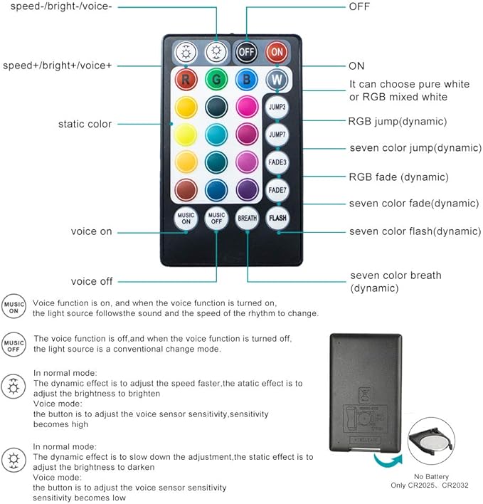 AZIMOM Bluetooth/RF Control 6W Car Use Sound Activated Fiber Optic Light Box Engine Music Sensor Mode RGBW Starlight Engine Driver for Car Indoor Star Lighting Decoration