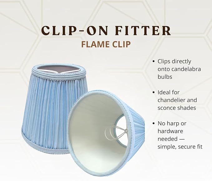Royal Designs, Inc. CS-1057-5BLU Designer Mushroom Pleat Empire Chandelier Lamp Shade, 3 x 5 x 4.5, Blue