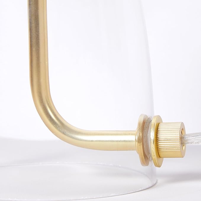 Urban Lifestyle Clear Mushroom Lamp,12" Glass Novelty Table Light, Plug-in Retro Decor for Bedroom, Living Room, Dorm