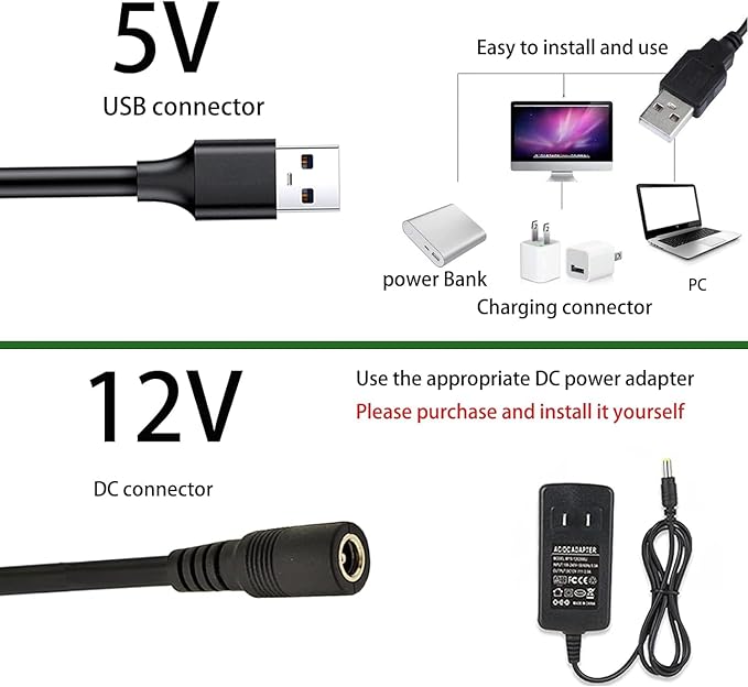 MDee】COB LED Strip 4000K Nature White USB Powered 5V Flexible LED Tape Lights with USB Connector CRI 90+ 800LM/m 320LEDs/m for Indoor and Outdoor Décor（4000K Nature White 3.28ft/1m）