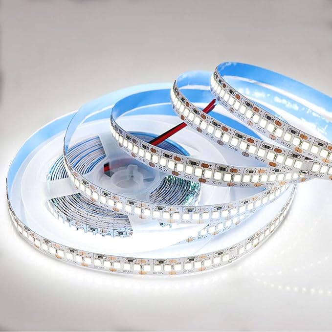 SUYOOULIN LED Strip Lights, SMD 2835 LED Strip, DC12V 1200LEDs 16.4Ft 26000LM High Density LED Light Strips Non-Waterproof IP21, 3 Times Brightness Than SMD3528 LED, Cool White 6500K