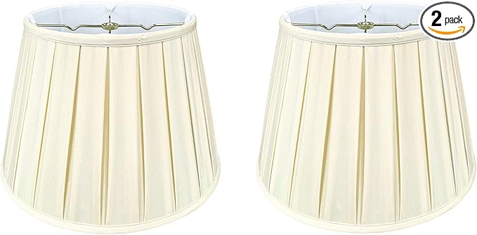 Royal Designs, Inc. Empire English Pleat Lamp Shade, BSO-724-16EG-2, 10.5 x 16 x 11, Eggshell, Set of 2