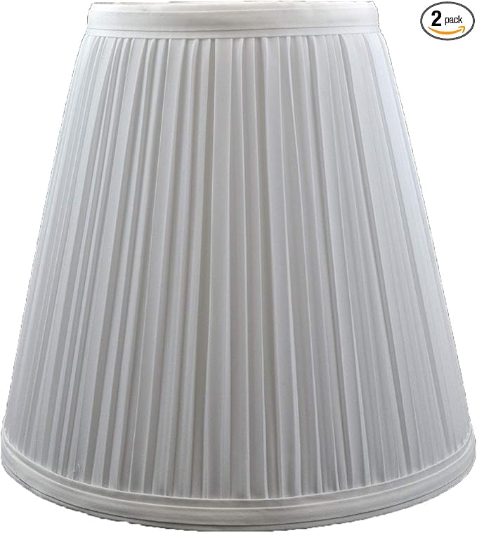 Urbanest Off White Mushroom Pleated Hardback Lamp Shade 5x9x8.5 Inch (Spider)
