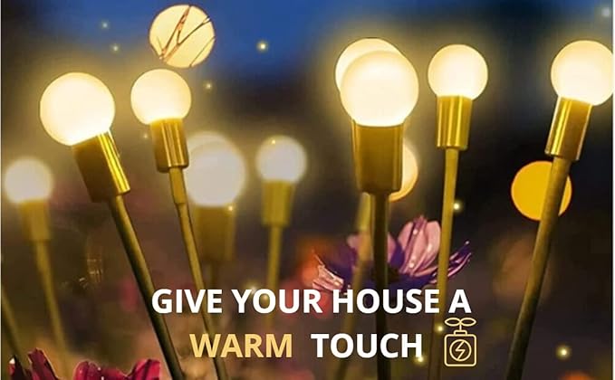 Solar Firefly Lights, Upgraded Solar Firefly Lights Outdoor Waterproof, Solar Outdoor Lights, Solar Garden Decorative Lights Yard Patio Pathway Decoration (Multicolor Lights, 8 LEDs)