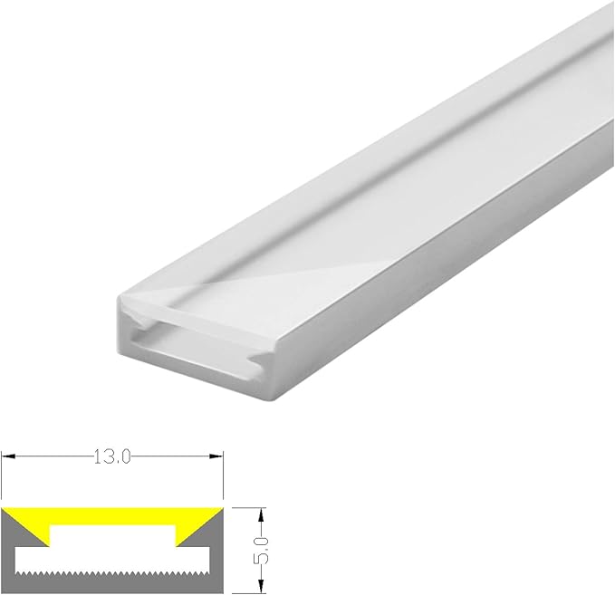 Silicone LED Channel System, NEON Tube for 10mm DIY LED Rope Light Strip, Aluminum Profile New Substitutes, Waterproof IP67,13x5mm 16.4FT/5M Suit for Indoor Outdoor Flexible LED Light Strip Lighting