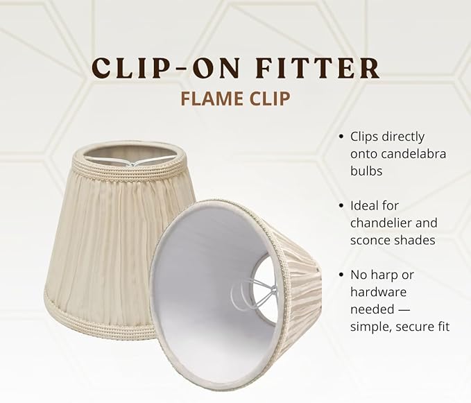 Royal Designs, Inc. CS-1053-5BG Designer Mushroom Pleat Empire Chandelier Lamp Shade, 3 x 5 x 4.5, Beige
