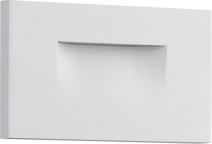 Builder Essentials Indoor or Outdoor 120V Input LED Step or Patio Deck Light Horizontal Orientation with 3-CCT 2700K-3000K-4000K Selectability in White