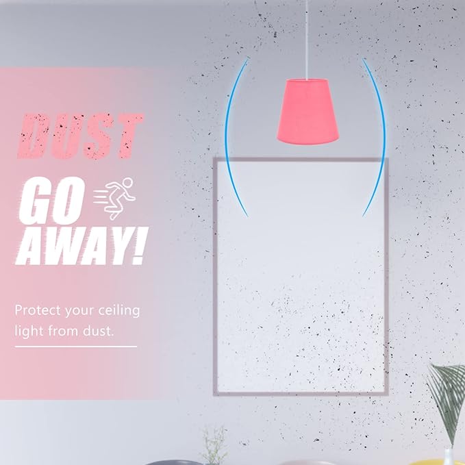 Lurrose Drum Lamp Shades Fabric Lampshade Cloth Lamp Shade Wall Lamp Covers Replacement Lamp Shade for Table Floor Pendant Lamp, Dining Table Decor