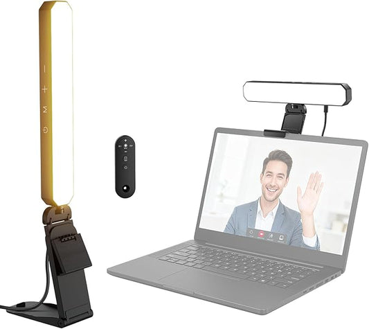 NEEWER Basics Monitor Light Bar, 6W Bi Color Dimmable LED Lamp with Stand/Remote/Touch Control for Home Office Desk Video Conference Lighting Computer Laptop Webcam Zoom Gaming Streaming Reading, L10
