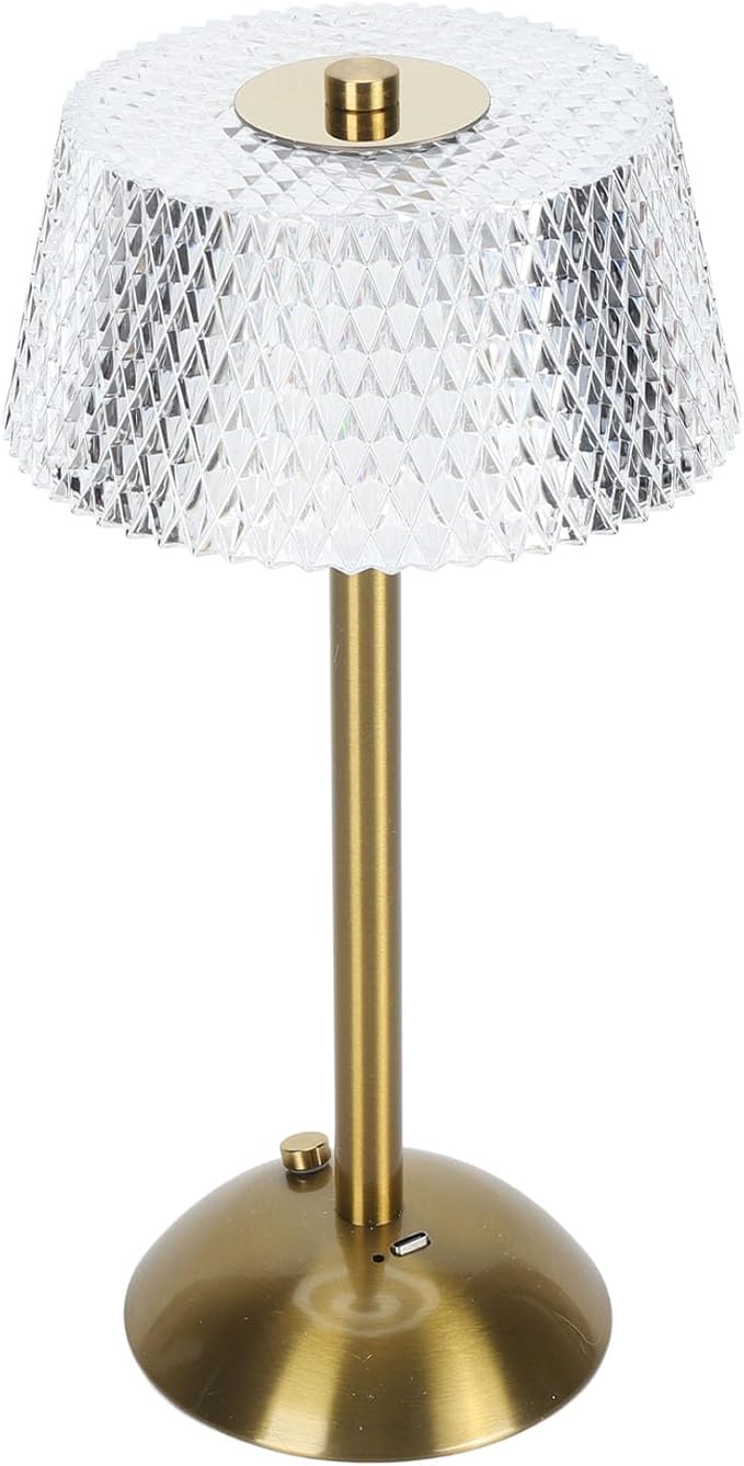 KIMISS Dimmable Control Table Lamp - Cordless 3 Color Changing LED Rechargeable Desk Lighting for Bedroom, Living Room, Bathroom and Dining