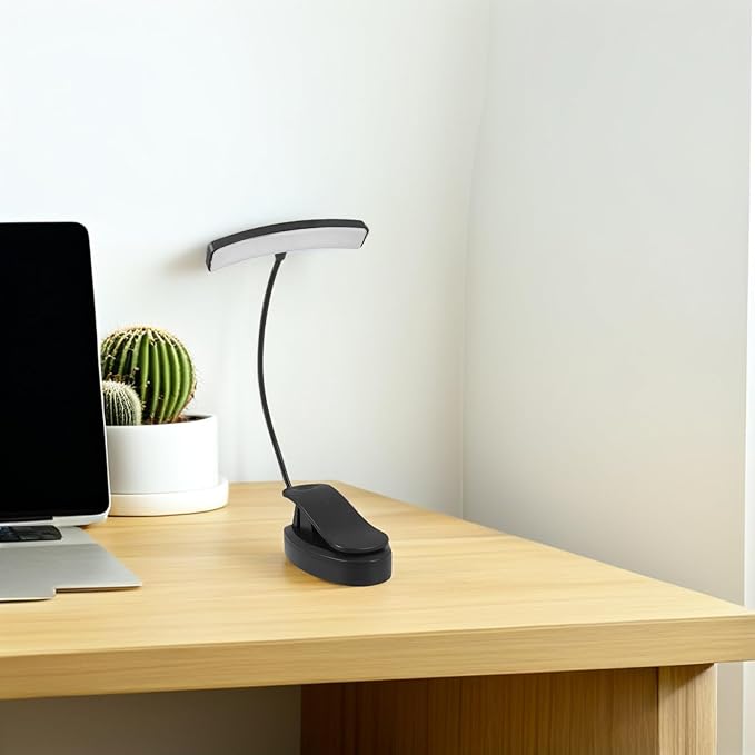 Healifty Clip-on LED Music Stand Light for Piano with Black Clamp, Eye-Care LED Desk Lamp for Students, Portable Piano Practice Light, Adjustable Clip-on Music Lamp