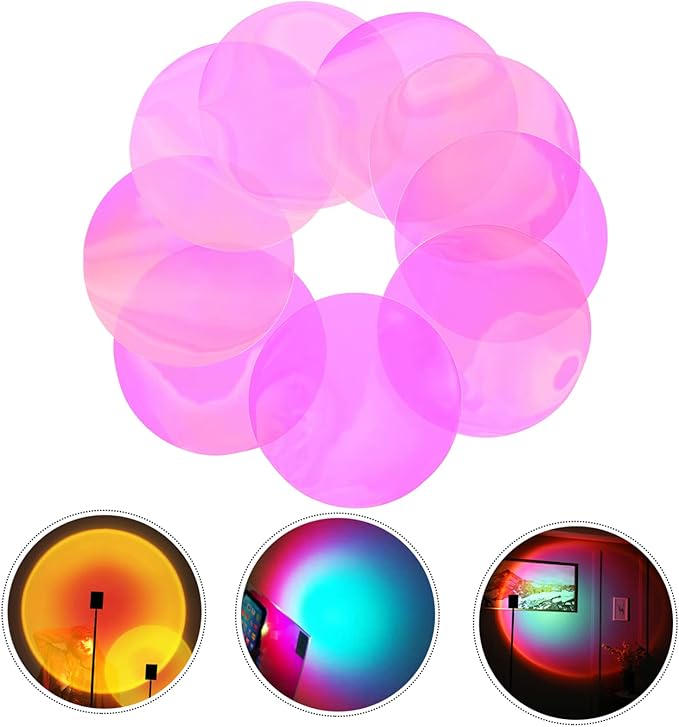 10pcs Sunset Light Atmosphere Light Film Filter for Camera Boys and Girls Room Glow Stars