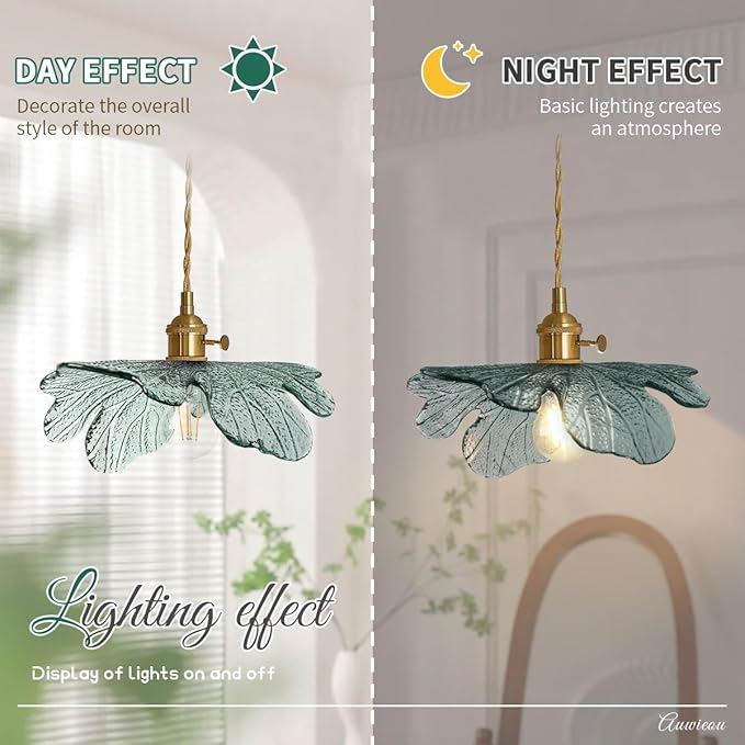 Kitchen Island Pendant Light 2 Pack Dark Green Glass Pendant Light Gold Light fixtures Modern Pendant Lighting Vintage Ceiling Hanging lamp for Dining Room Bedroom