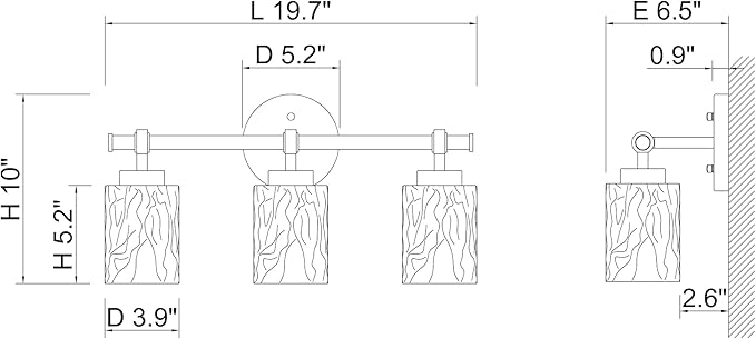 ALICE HOUSE 3-Light Vanity Light Fixture Over Mirror, Brushed Brass, Easy Bulb Replacement, LED Compatible, Bright and Elegant Bathroom Light for Makeup AL5095-W3